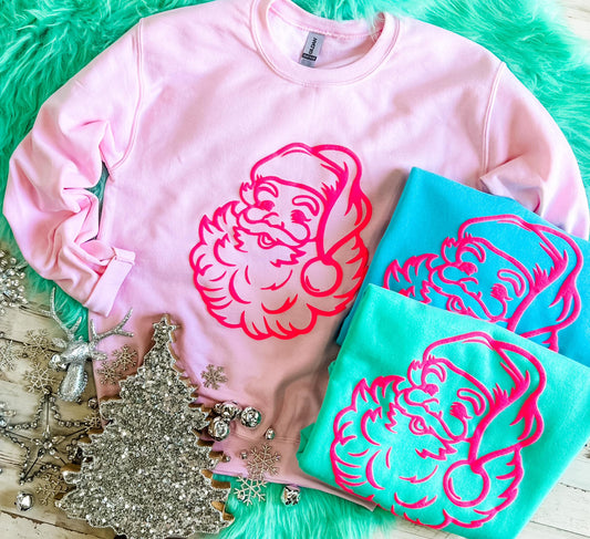 Santa (Puff Ink) Sweatshirt