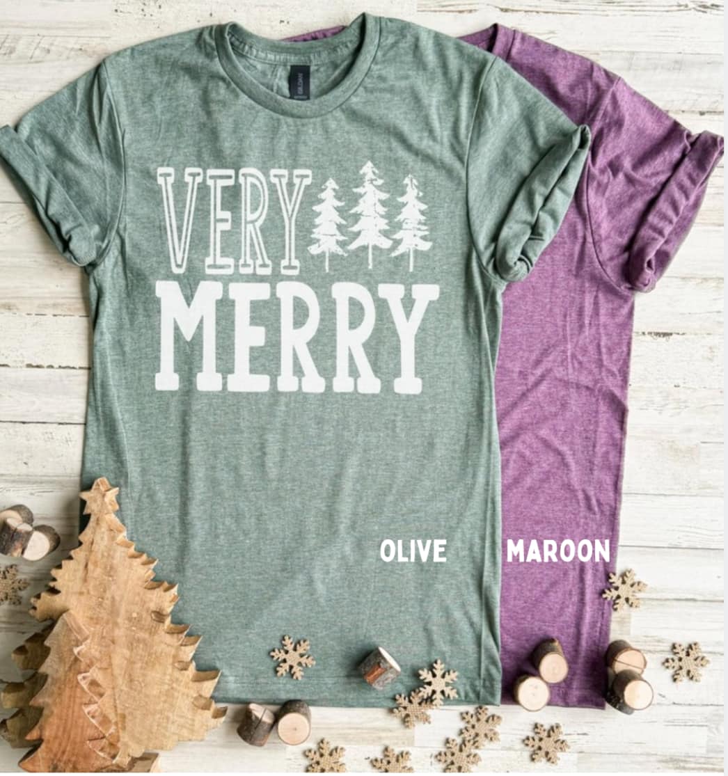 Very Merry Tee (TONS OF COLORS!!)