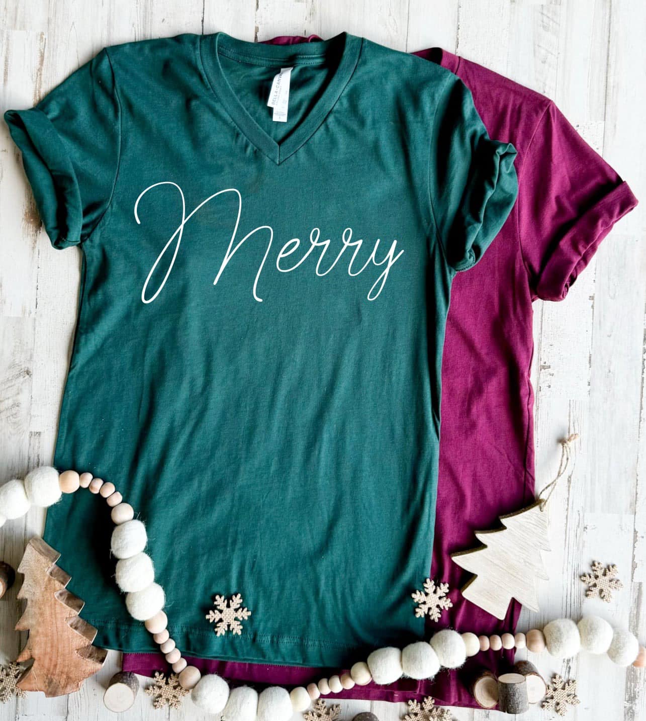 Merry V Neck Tee