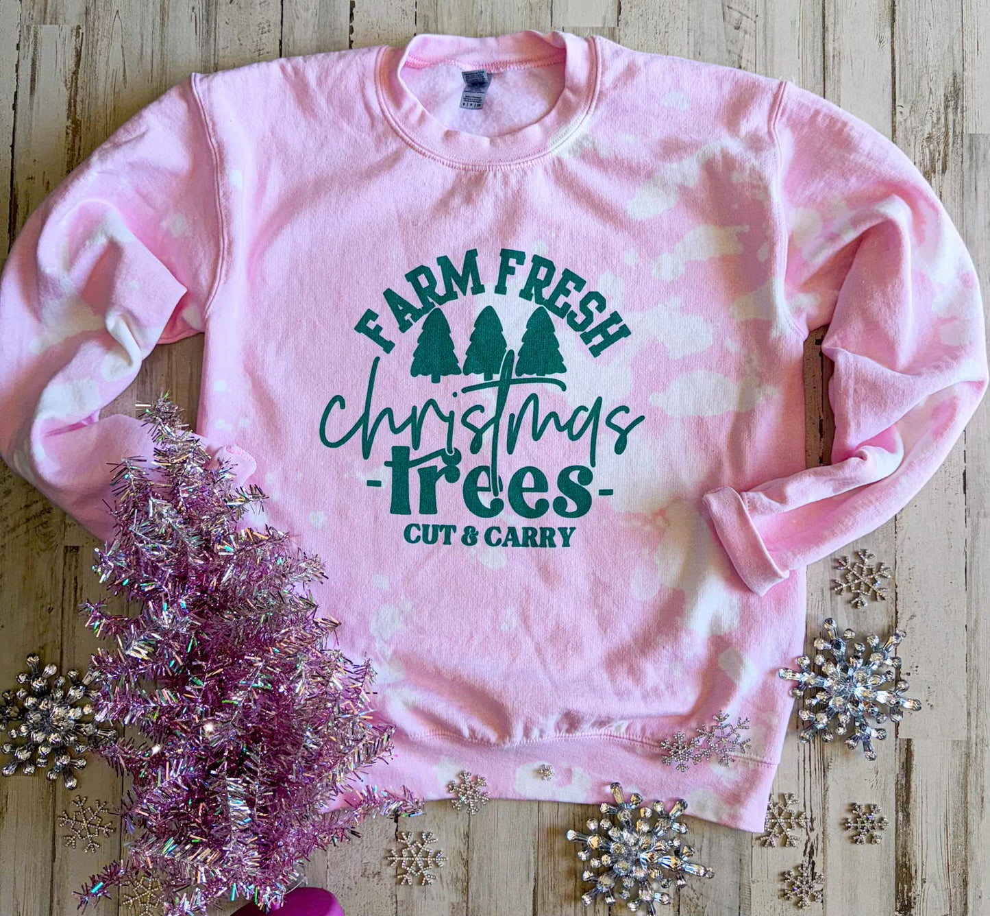 Farm Fresh Christmas Trees Sweatshirt (GLITTER INK!!)